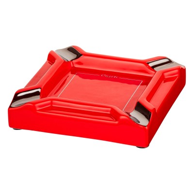 Caseti Τασάκι Κεραμικό Για 4 Πούρα Κόκκινο 424322